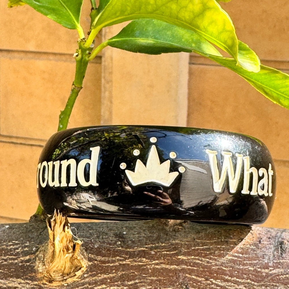 “What Goes Around Comes Around”  Crown Bangle Bracelet